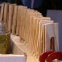The spruce linings for the back are glued and clamped to the sides.